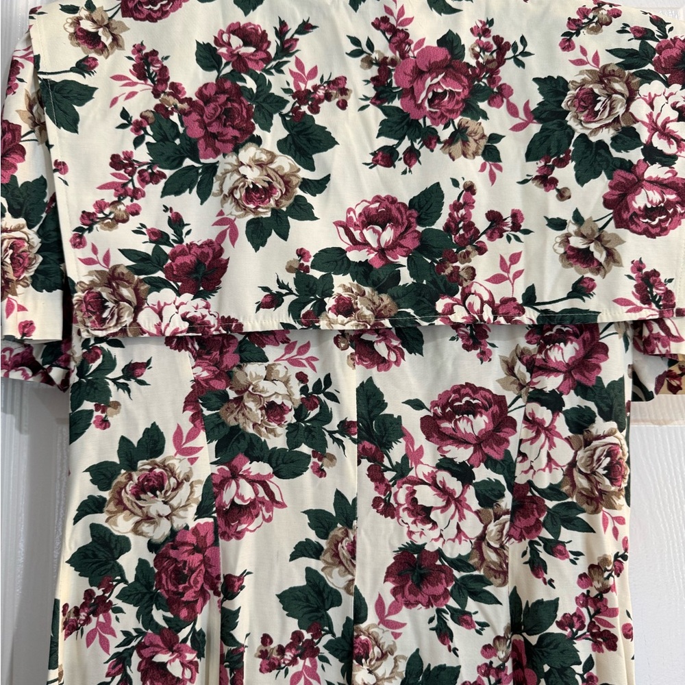 Vintage Early 90’s Floral Print Sailor Collar Dress - Picture 4 of 8
